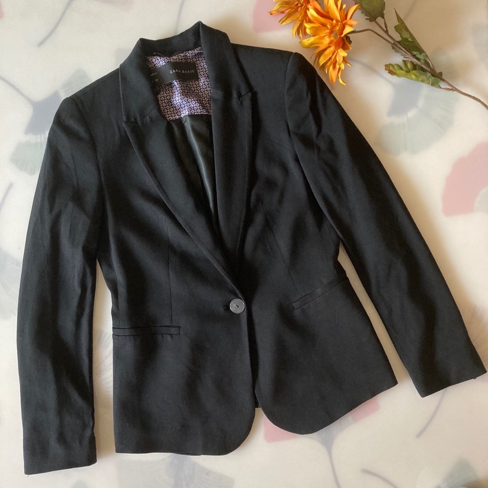 Zara Basic Single Button Blazer - image 1